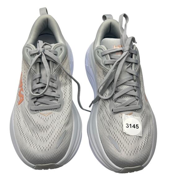 New Hoka Women's Bondi 8 Lace Up Athletic Shoes In Harbor Mist Size 7 - Picture 8 of 10